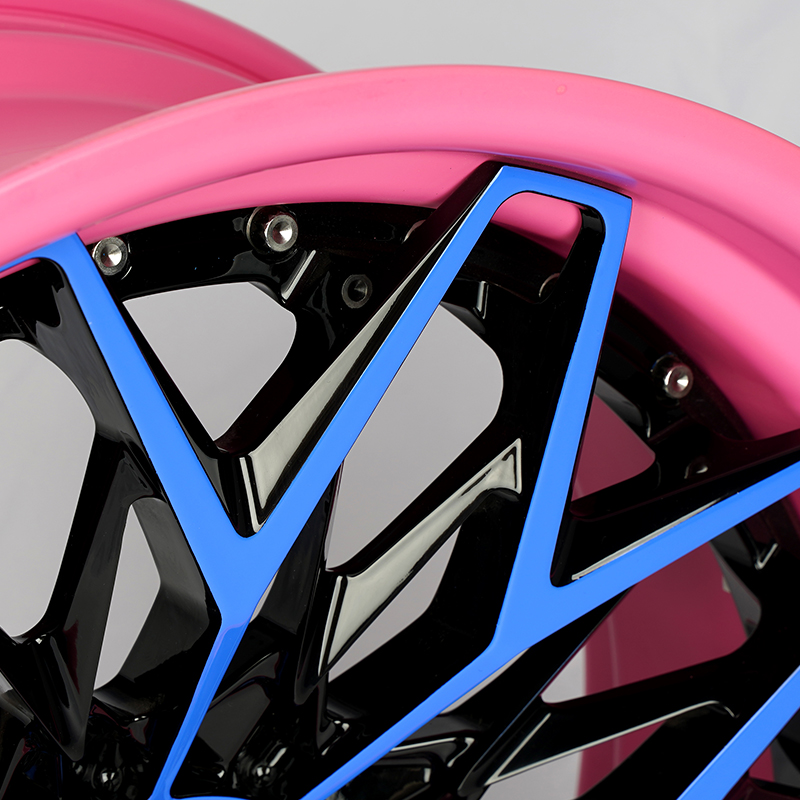 LSGZL 2-piece high strength forged wheel three-color hub rims