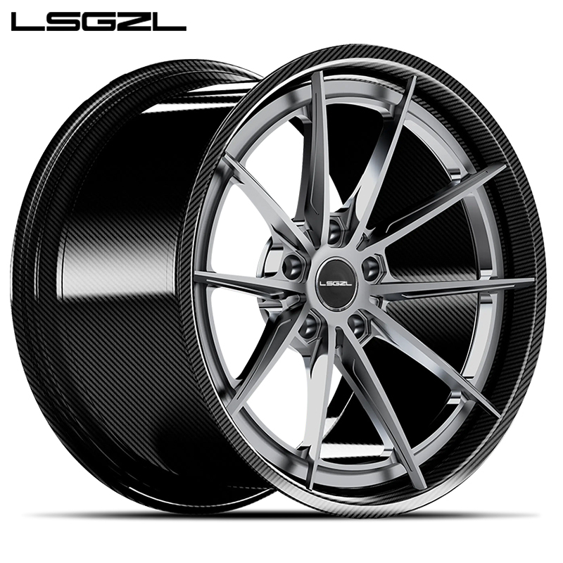 LSGZL forged alloy wheel rims carbon fiber G900 20 22 23 24 26 Inch wheel 5x130 5x114.3 5x120 Rims