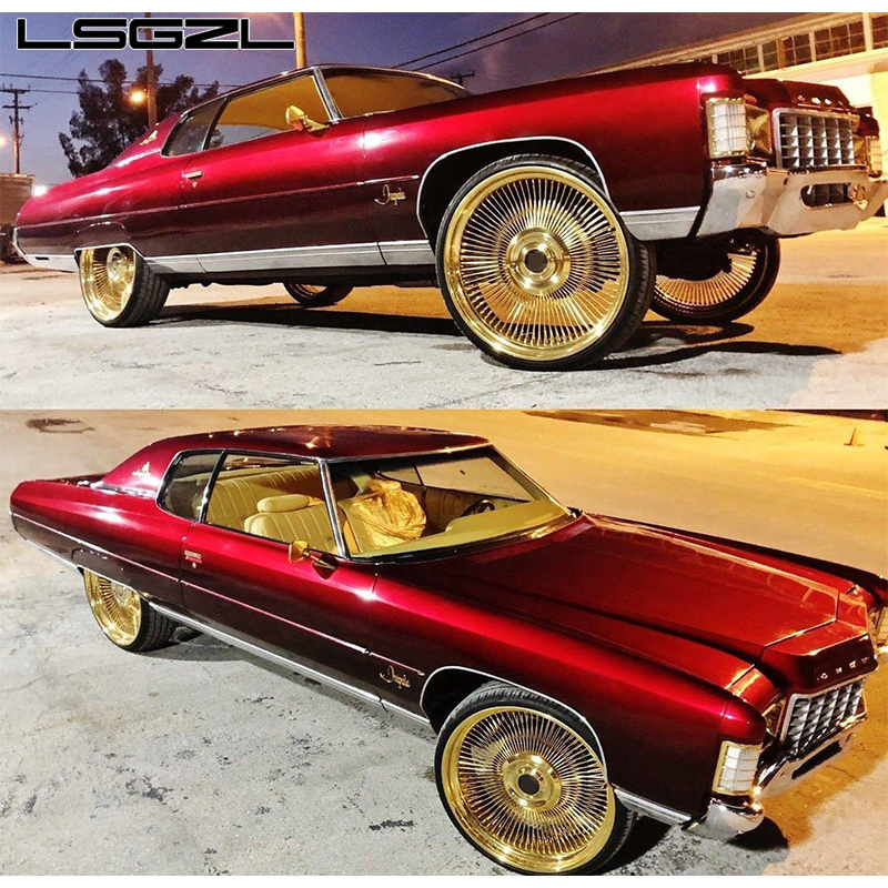 custom Chrome gold steel wire wheel rims wire spoke wheel 5x120 5x130 ...