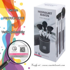 Coastal Scents Midnight Raven 8 Piece Brush Set ( BR-SET-042)