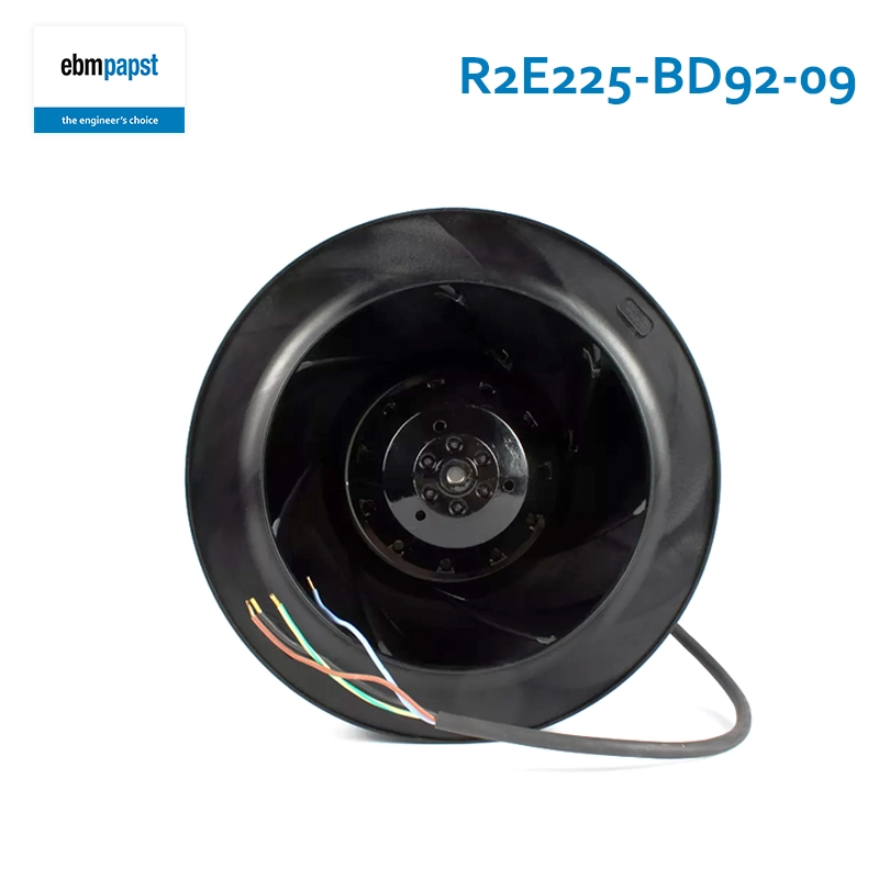 ebmpapst 225mm 230V 0.60/0.88A 135/200W Low noise centrifugal fanTurbine centrifugal air purification fan R2E225-BD92-09
