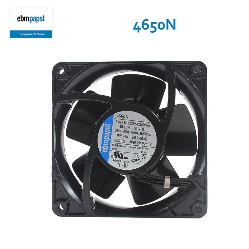 ebmpapst 12038 230V 19/18W Industrial small axial flow fan AC axial flow fan manufacturer 4650N