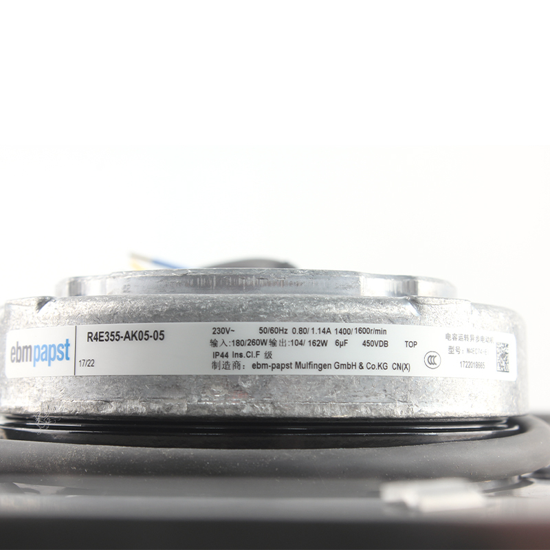 ebmpapst 355mm 230V 0.80/1.14A 180/260W Turbine centrifugal air purification fan Centrifugal exhaust fan R4E355-AK05-05