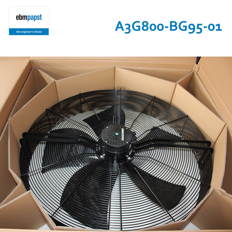 ebmpapst 380V external rotor axial flow fan Large cooling fan φ800mm 380V/480V 1.5A 900W A3G800-BG95-01