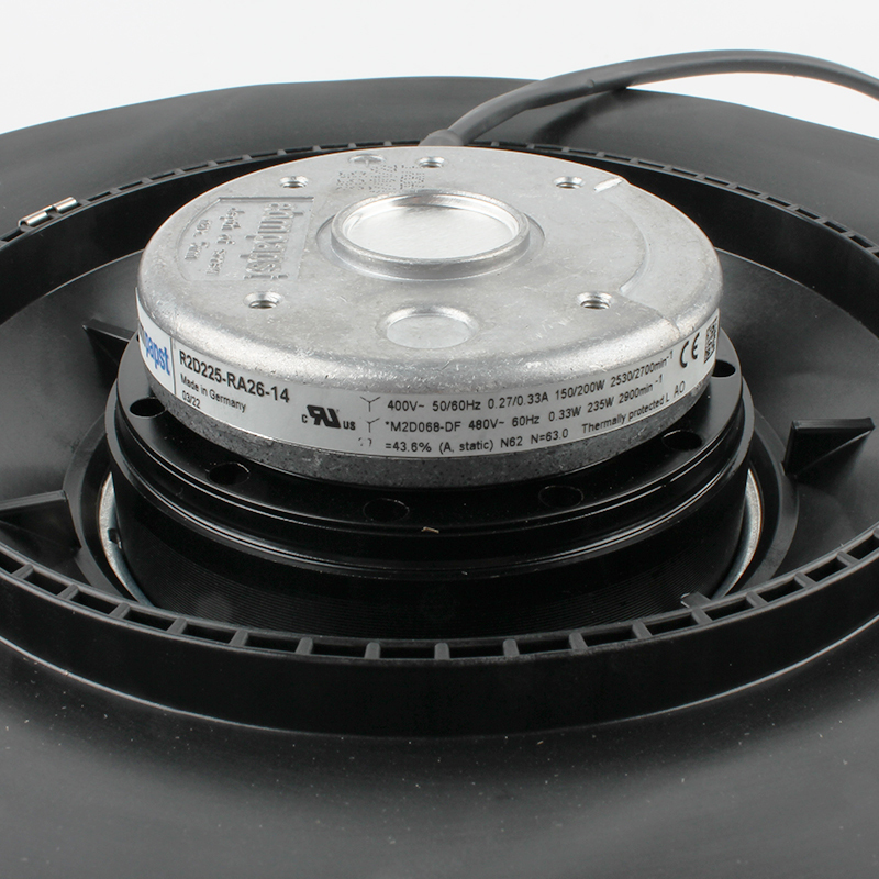 ebmpapst Industrial centrifugal fan Frequency converter centrifugal fan φ225mm 400V 0.27/0.33A 150/200W R2D225-RA26-14