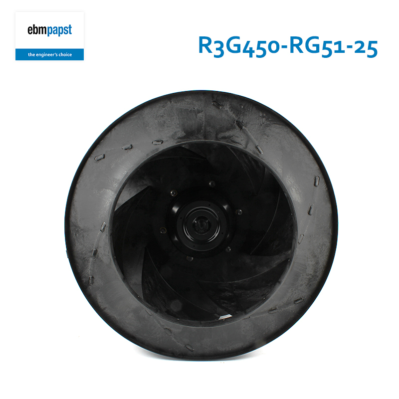 ebmpapst Air purification centrifugal fan Air conditioning centrifugal fan φ450mm 200/277V 2.2A 500W R3G450-RG51-25