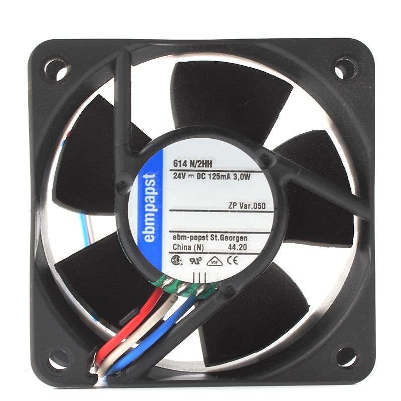 ebmpapst fans cooling 24v silent cooling fan 6025 125mA 3.0W 614N/2HH