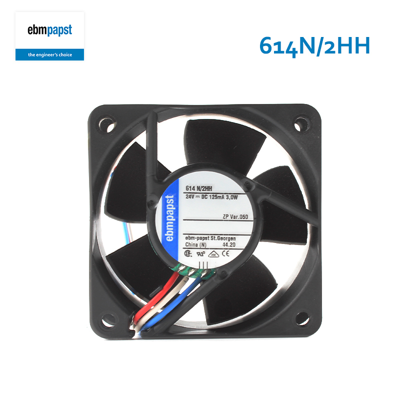 ebmpapst fans cooling 24v silent cooling fan 6025 125mA 3.0W 614N/2HH