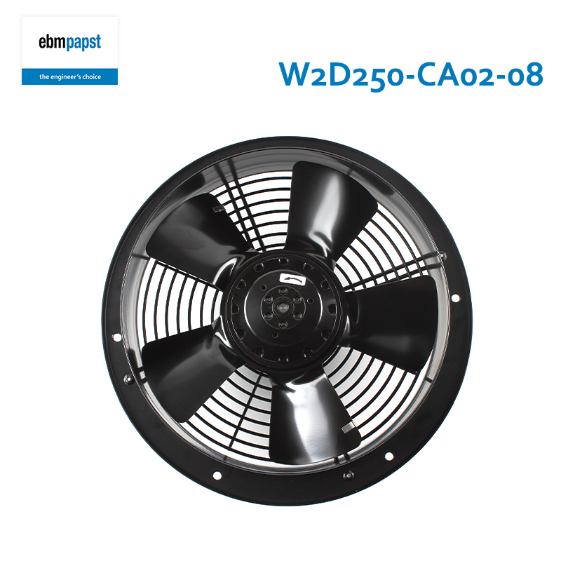 ebmpapst 230v ac axial flow fan 250mm axial fan 0.38/0.45A 110/160W W2D250-CA02-08