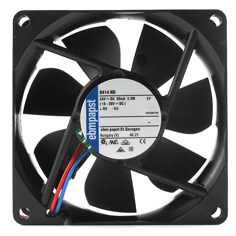 ebmpapst dc 24v 80mm fan computer cooling fan 8025 85mA 2.0W 8414NG