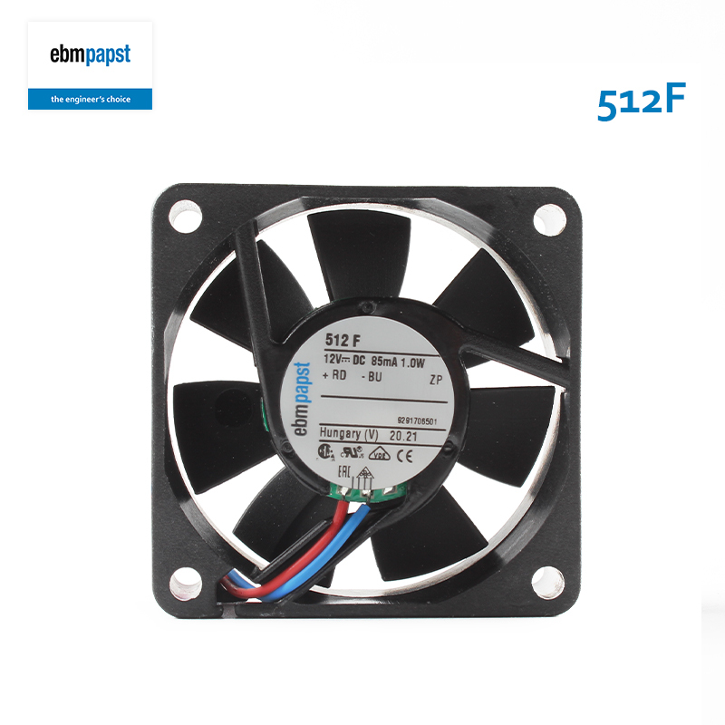 ebmpapst chassis cooling fan dc fan sleeve bearing 5015 12V 85mA 1.0W 512F