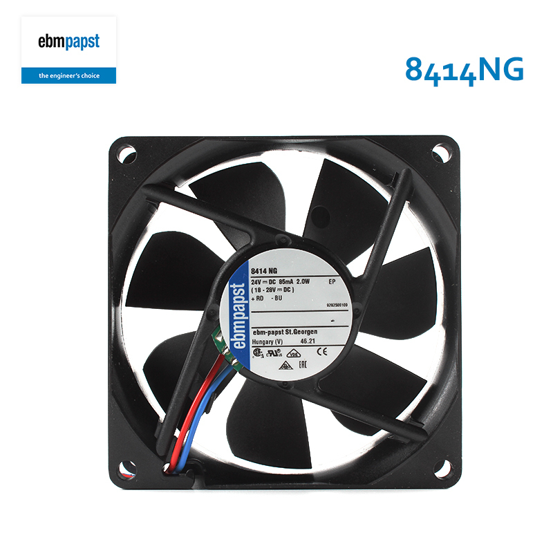 ebmpapst dc 24v 80mm fan computer cooling fan 8025 85mA 2.0W 8414NG