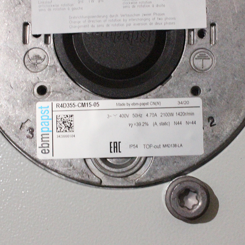 ebmpapst blower condenser fan blower industrial fan 355mm 400V 4.7A 2100W  R4D355-CM15-05