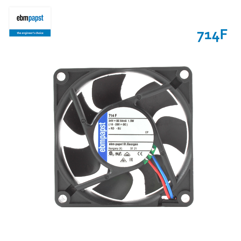 ebmpapst 24v inverter cooling fan axial flow dc cooling fan 7015 64mA 1.5W 714F
