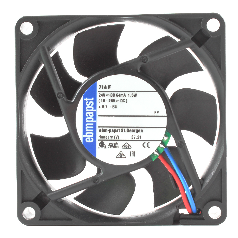 ebmpapst 24v inverter cooling fan axial flow dc cooling fan 7015 64mA 1.5W 714F