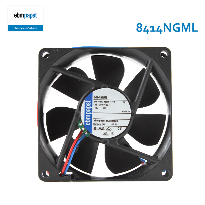 ebmpapst 40mm powered mute 24v high speed dc cooling fan 4010 45mA 1.1W 8414NGML