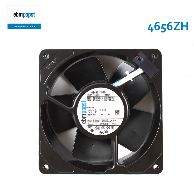 ebmpapst ac axial fan with metal impeller cooling fan 120x120x38 ac axial 12038 230V 0.12A 19/18W 4656ZH