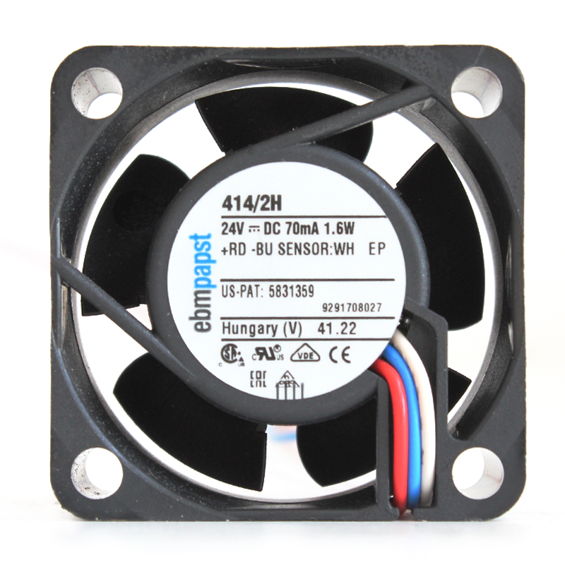 ebmpapst dc brushless fan 24v mini ac dc fan 4020 70mA 1.6W 414/2H