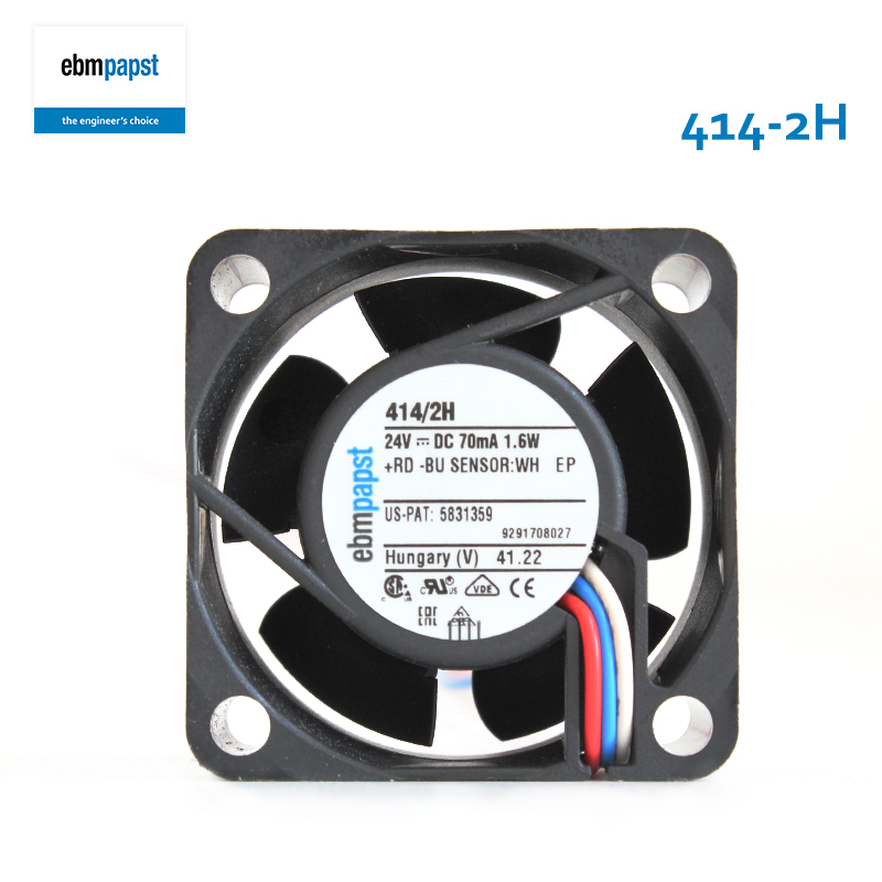 ebmpapst dc brushless fan 24v mini ac dc fan 4020 70mA 1.6W 414/2H