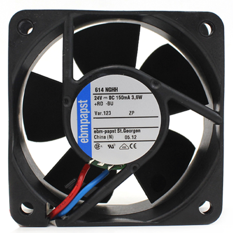 ebmpapst dc brushless inverter industrial fan dc fan mini 6025 24V 0.15A 3.6W 614NGHH