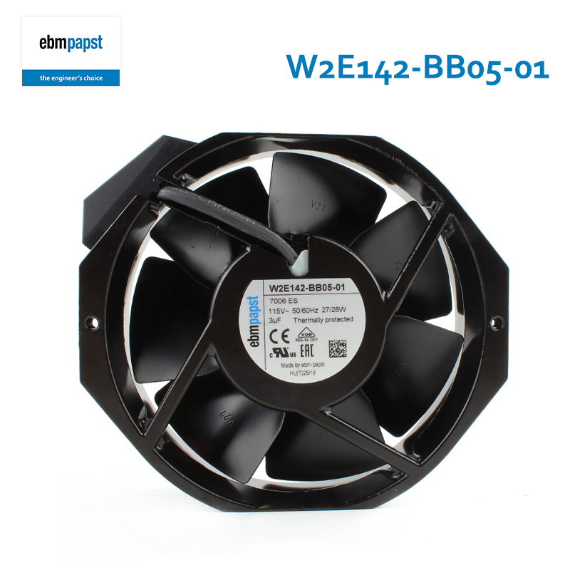 ebmpapst 115v ac cooling fan cooling axial fan 150×172×38mm 27W W2E142-BB05-01
