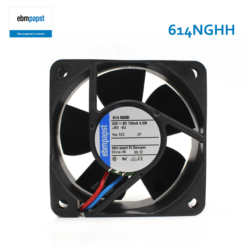 ebmpapst dc brushless inverter industrial fan dc fan mini 6025 24V 0.15A 3.6W 614NGHH