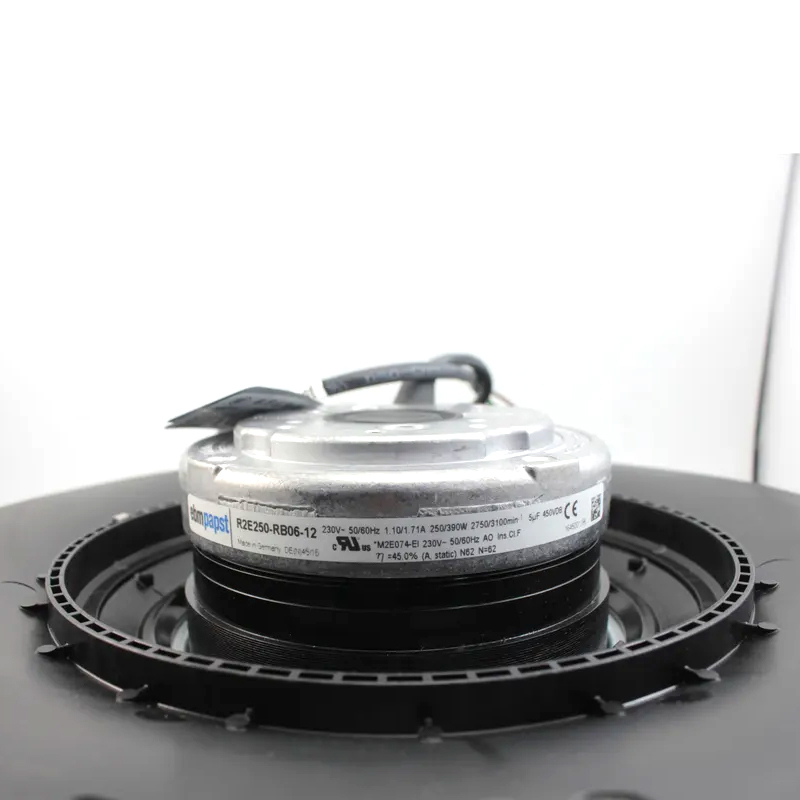 ebmpapst high speed centrifugal fan industrial ac centrifugal fan 250mm 230V 1.10/1.71A 250/390W R2E250-RB06-12