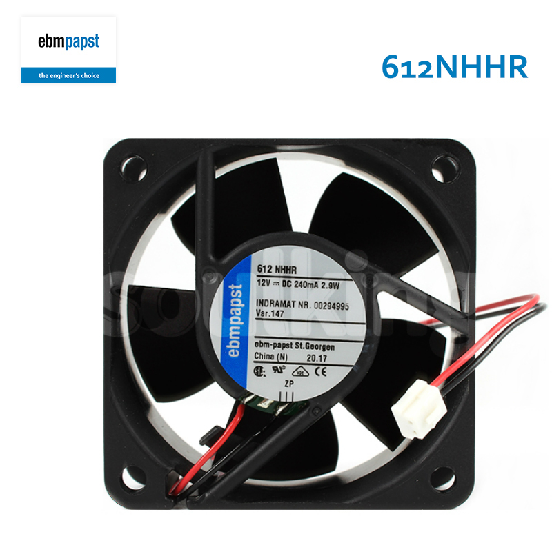 ebmpapst 12v fan cooling 60mm dc axial cooling fan 6025 0.24A 2.9W 612NHHR