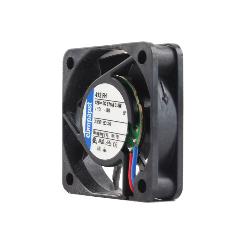 ebmpapst 12v dc mini fan 4010 dc cooling fan 67mA 0.8W 412FH
