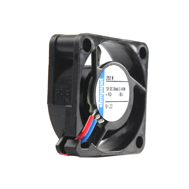ebmpapst 25mm cooling fan 12v mini inverter cooling fan 25×25×8mm 38mA 0.5W 252N