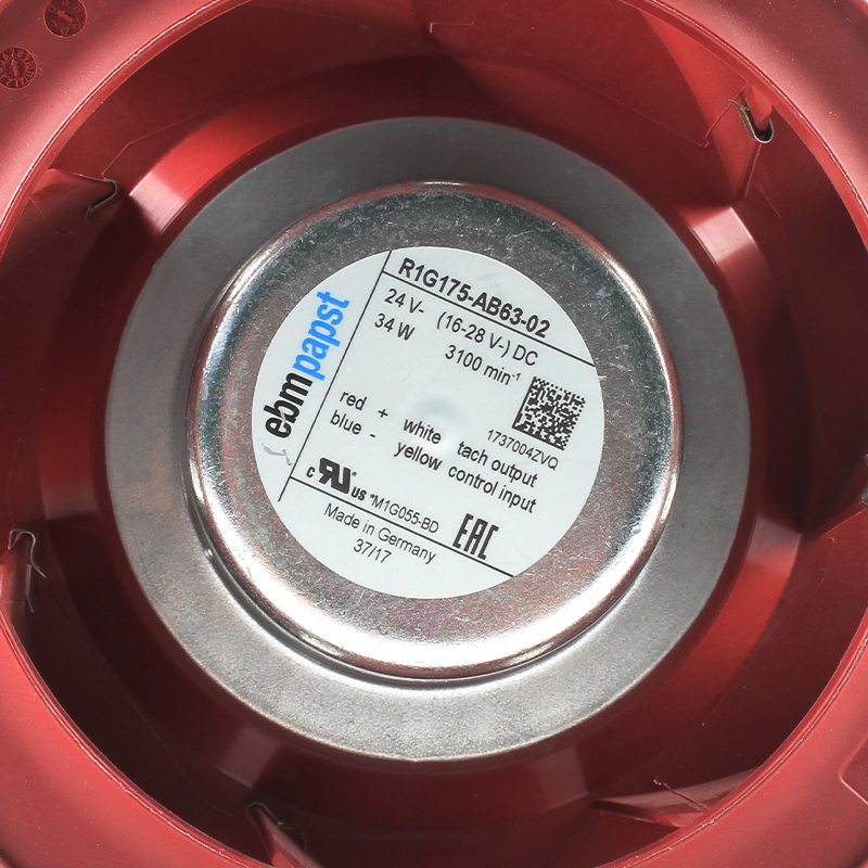 ebmpapst air purifier centrifugal fan 24v dc centrifugal fan 175mm 34W R1G175-AB63-02