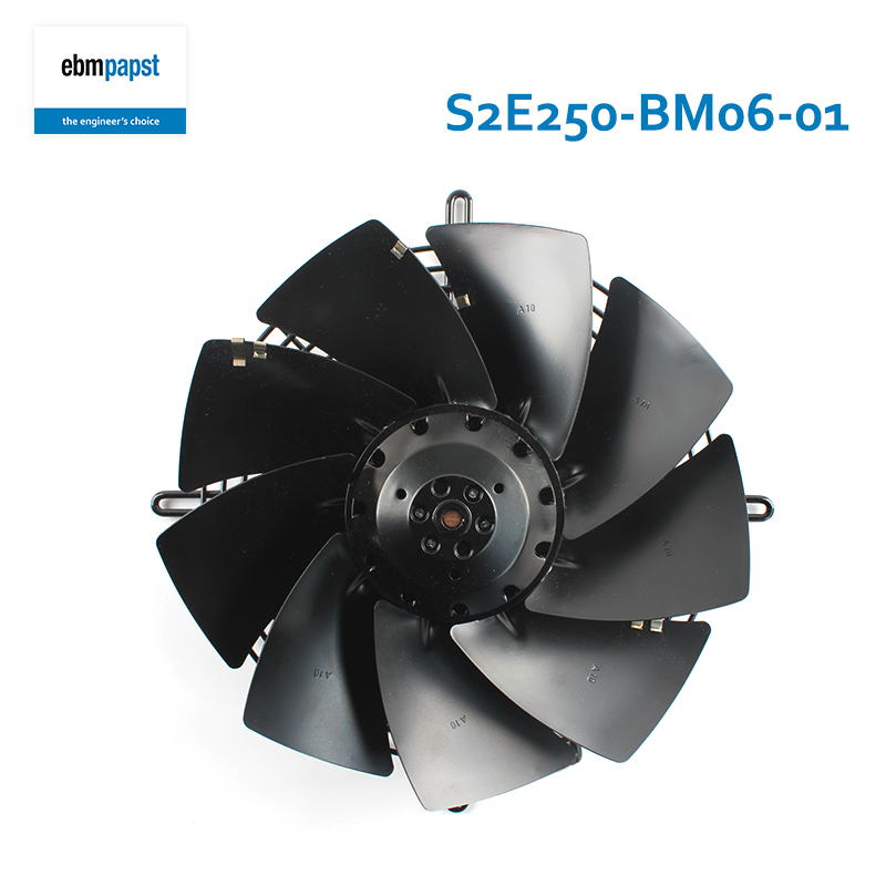 ebmpapst industrial cooling fans ac axial fan 250mm 230V 0.88/0.87A 115/150W S2E250-BM06-01