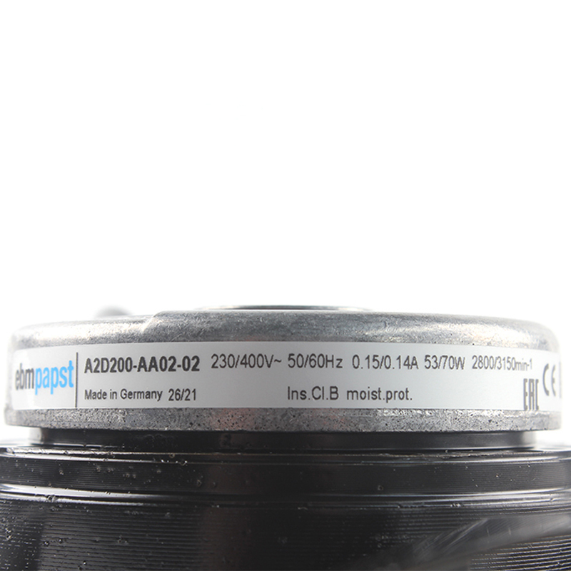 ebmpapst axial fan 380v 200mm axial fan 230/400V 0.15/0.14A 53/70W A2D200-AA02-02