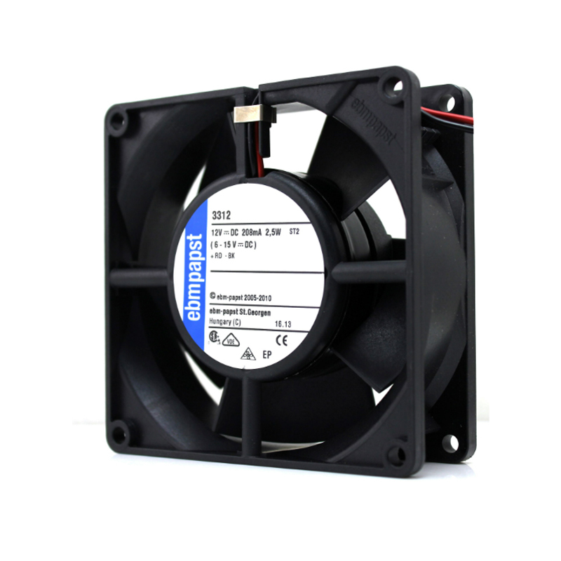 ebmpapst cabinet cooling fan 92mm cooling fan 9232 12V 208mA 2.5W 3312