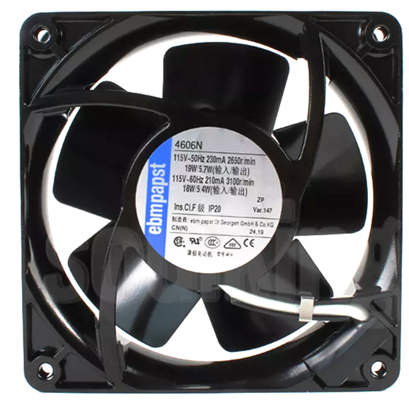 ebmpapst 115v ac cooling fan ac industrial axial flow fan 12038 19/18W 4606N