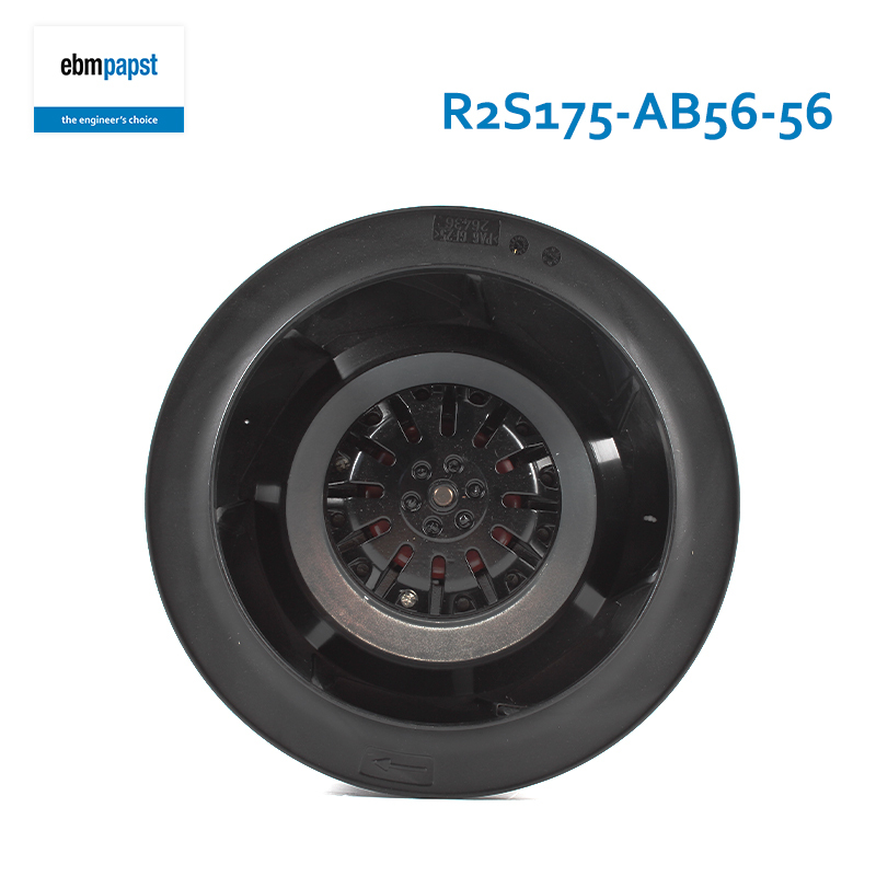 ebmpapst 175mm ac backward curved centrifugal fan 220v small centrifugal fan 0.33/0.29A 53/51W R2S175-AB56-56