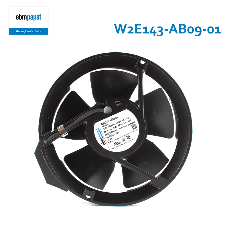 ebmpapst cabinet cooling fan 230v ac cooling fan 172×172×51mm 24/30W W2E143-AB09-01