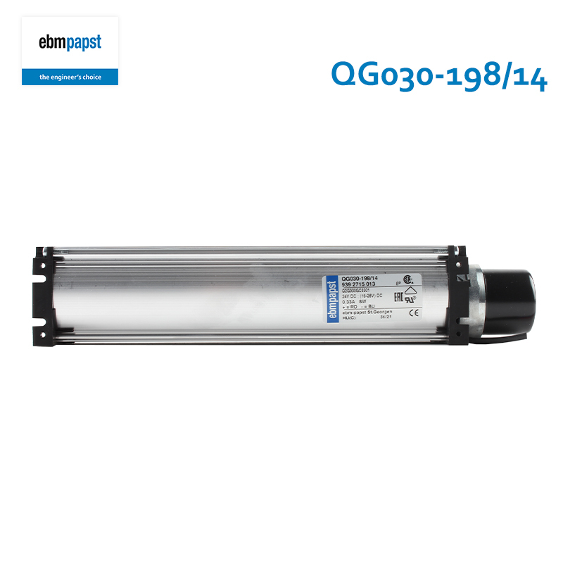 ebmpapst 24v dc centrifugal fan cross flow fan dc 47.5×258×50mm 335mA 8W QG030-198/14