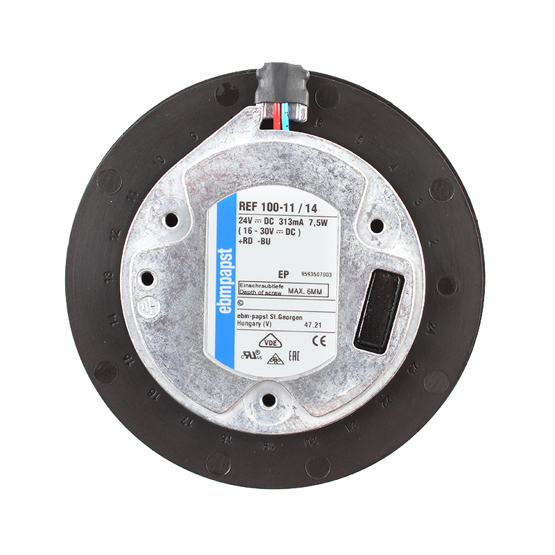 ebmpapst 24v dc centrifugal fan high speed centrifugal fan 104×25mm 313mA 7.5W REF100-11/14