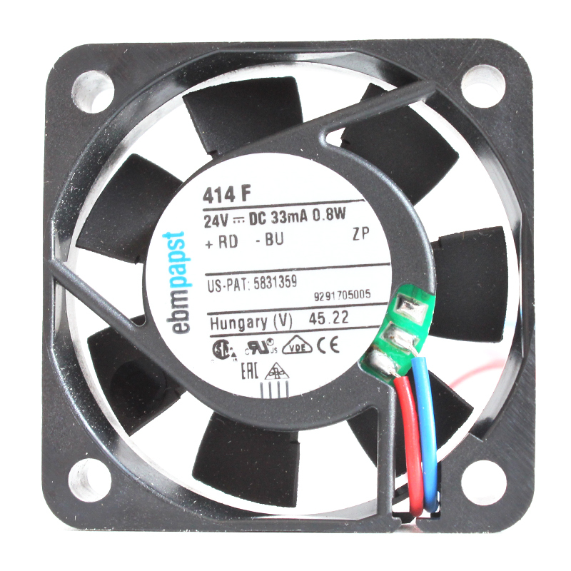 ebmpapst dc fan mini 40mm dc cooling fan 4010 24V 33mA 0.8W 414F
