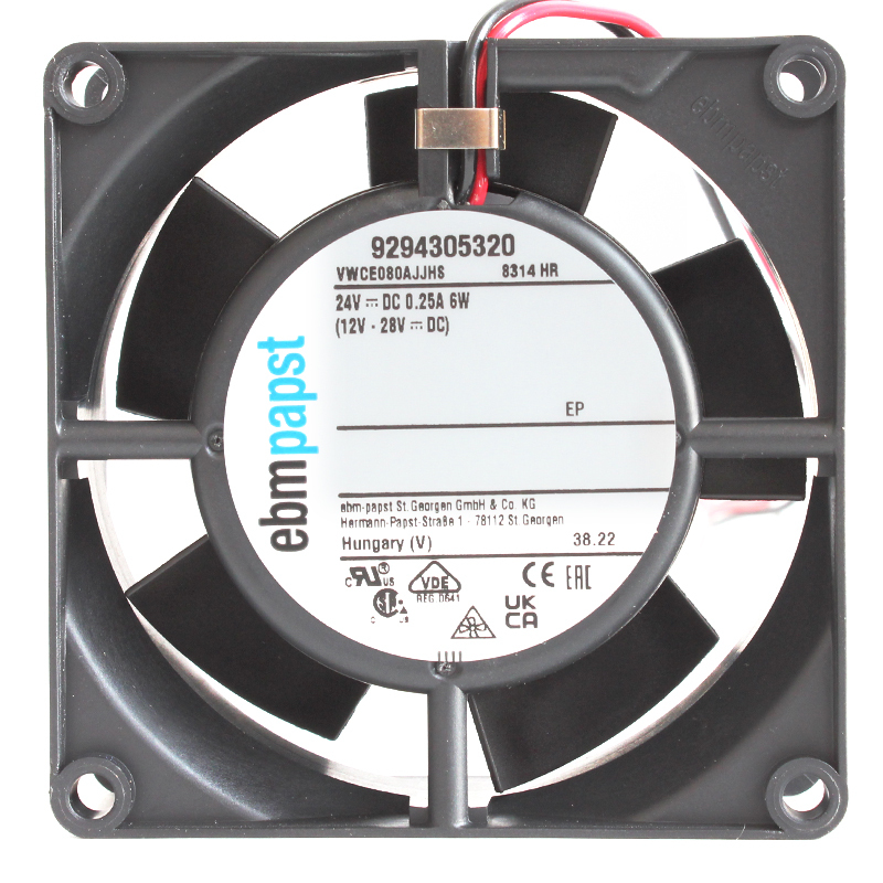 ebmpapst 24v inverter cooling fan 80x80 cooling fan 8032 24V 245mA 6W 8314HR