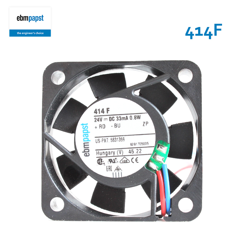ebmpapst dc fan mini 40mm dc cooling fan 4010 24V 33mA 0.8W 414F
