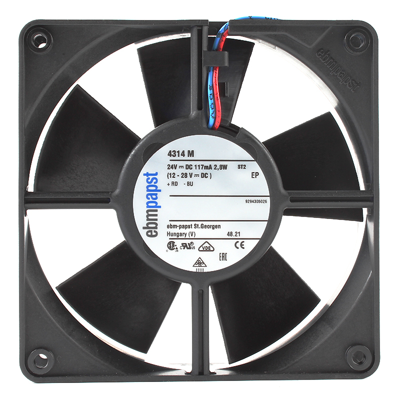 ebmpapst inverter cooling fan 24 dc cooling fan 12032 117mA 2.8W 4314M