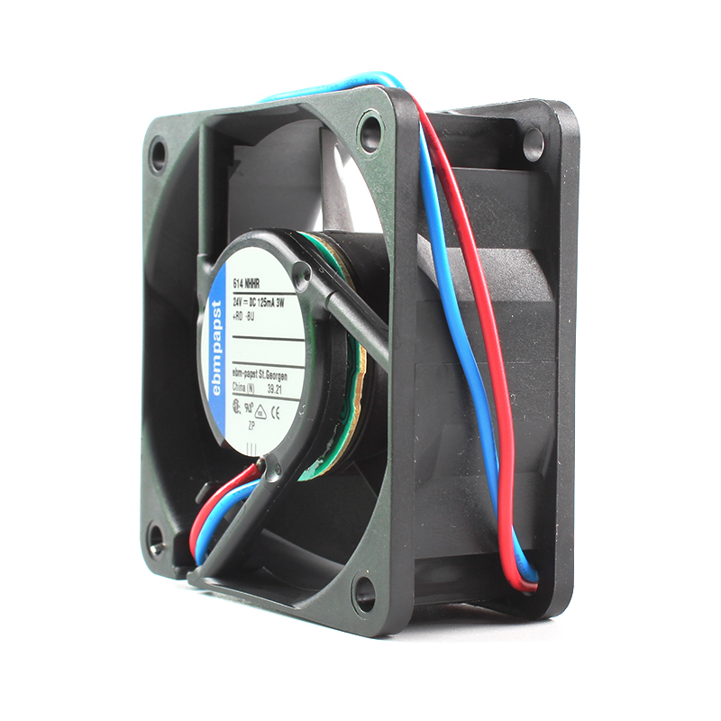 ebmpapst cooling fan motor siemens 60mm dc axial cooling fan 6025 24V 125mA 3W 614NHHR