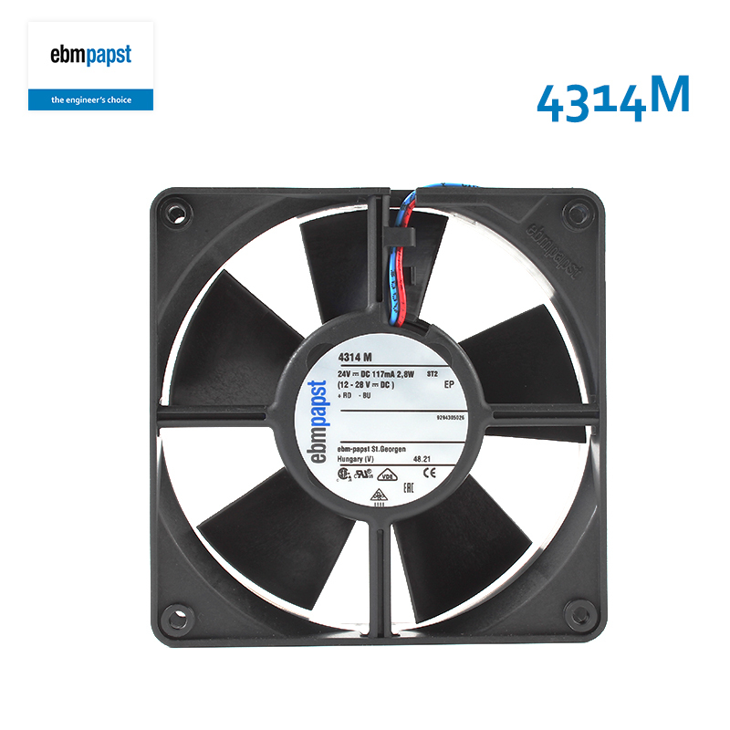 ebmpapst inverter cooling fan 24 dc cooling fan 12032 117mA 2.8W 4314M