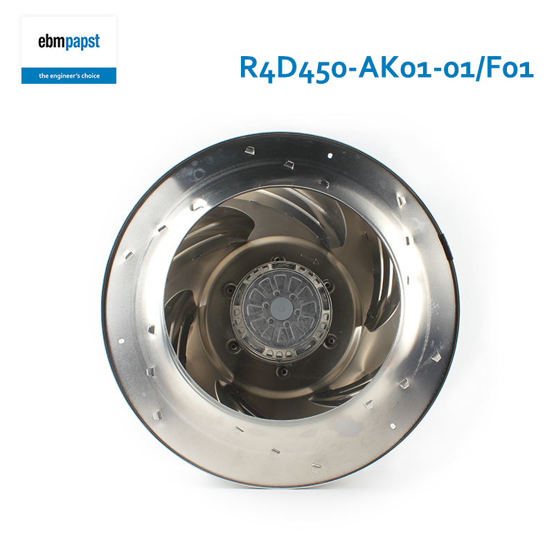 ebmpapst inverter fan cooling industrial ac centrifugal fan 450mm 400V 740/1200W R4D450-AK01-01/F01