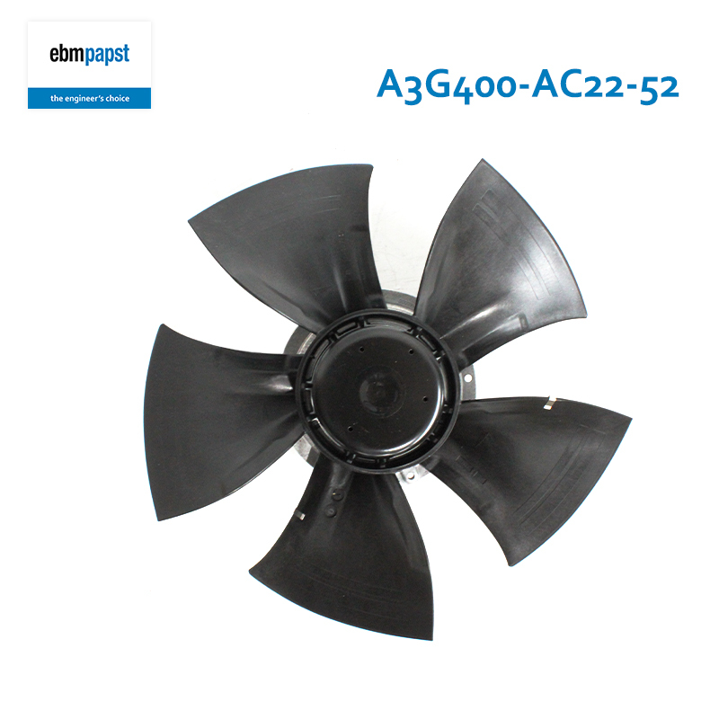 ebmpapst 400mm axial flow fan outer rotor axial fan 200-277V 2.6A 400W A3G400-AC22-52