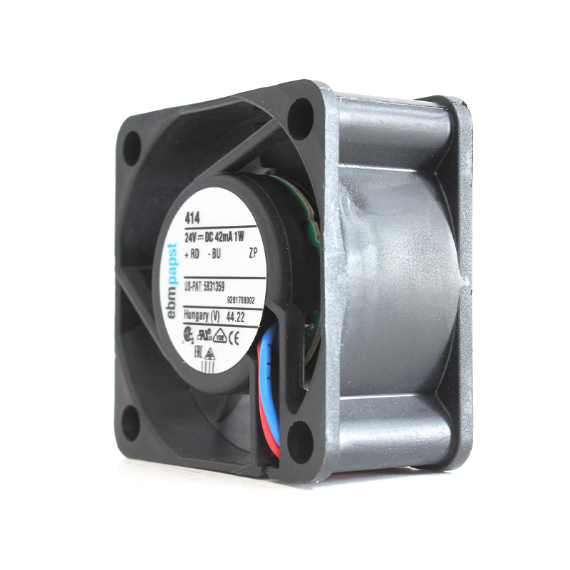 ebmpapst 40mm dc axial fan cabinet cooling fan 40×40×20mm 24V 42mA 1W 414