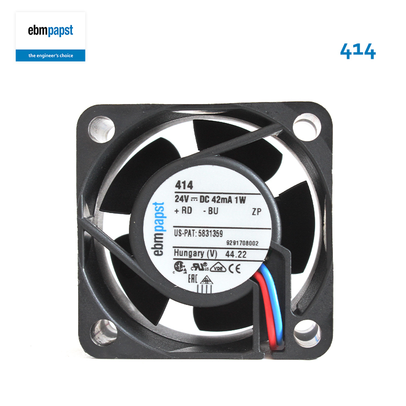 ebmpapst 40mm dc axial fan cabinet cooling fan 40×40×20mm 24V 42mA 1W 414