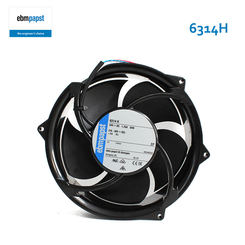 ebmpapst high speed dc cooling fan dc radial fan 172×51mm 24V 1.25A 30W 6314H